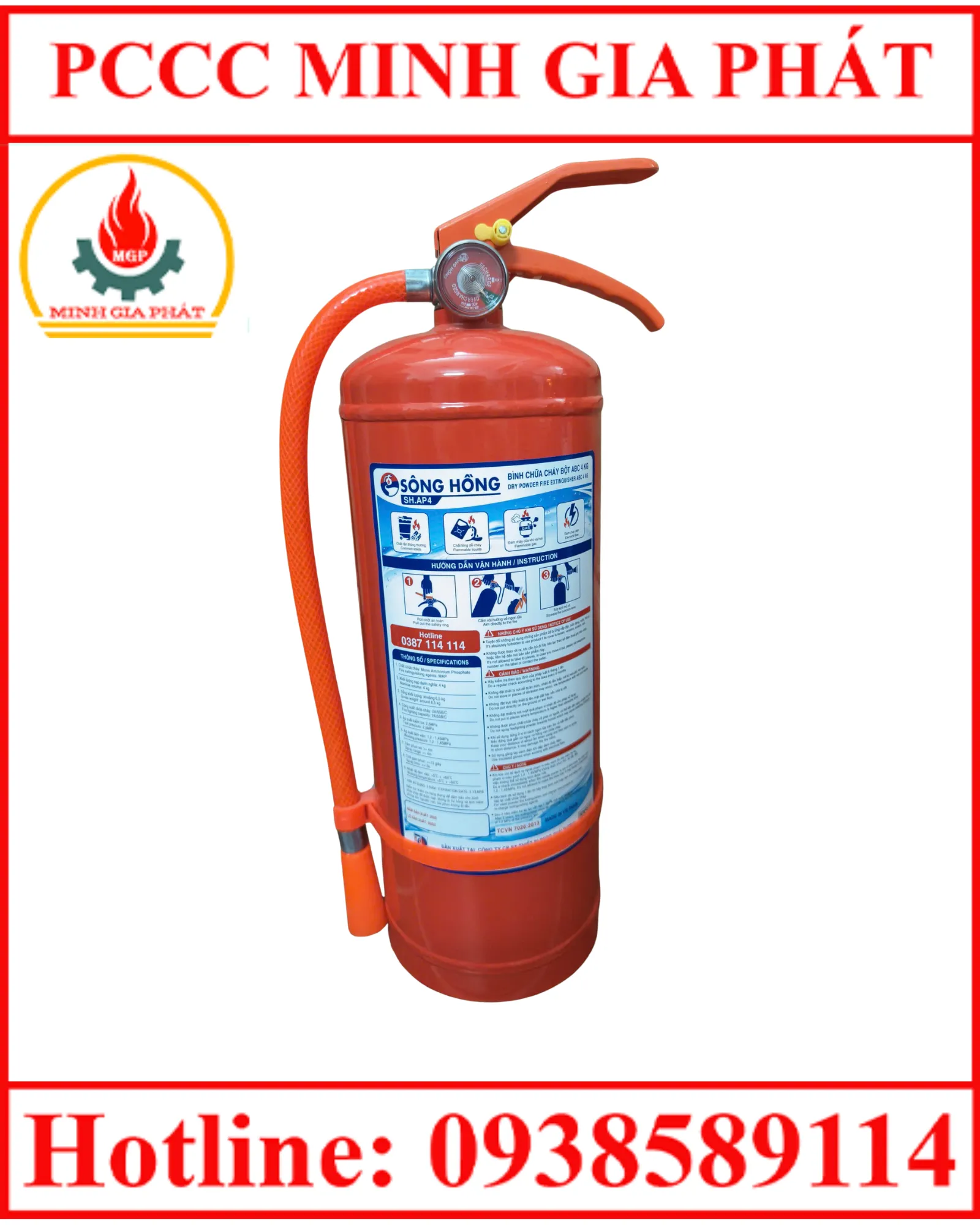 BÌNH CHỮA CHÁY XÁCH TAY BỘT 4KG (VICTORY VN)
