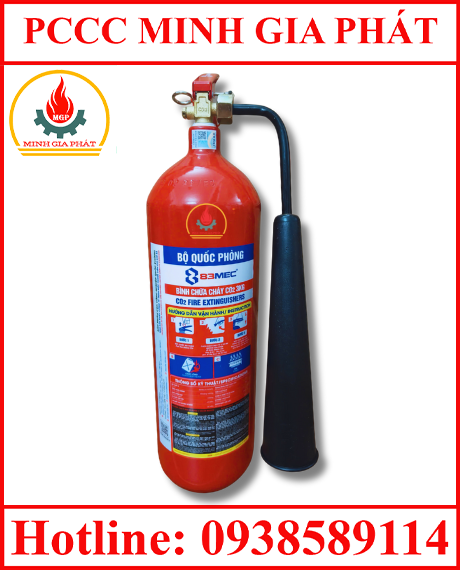BÌNH CHỮA CHÁY CO2 3KG (BỘ QUỐC PHÒNG VN) + KIỂM ĐỊNH
